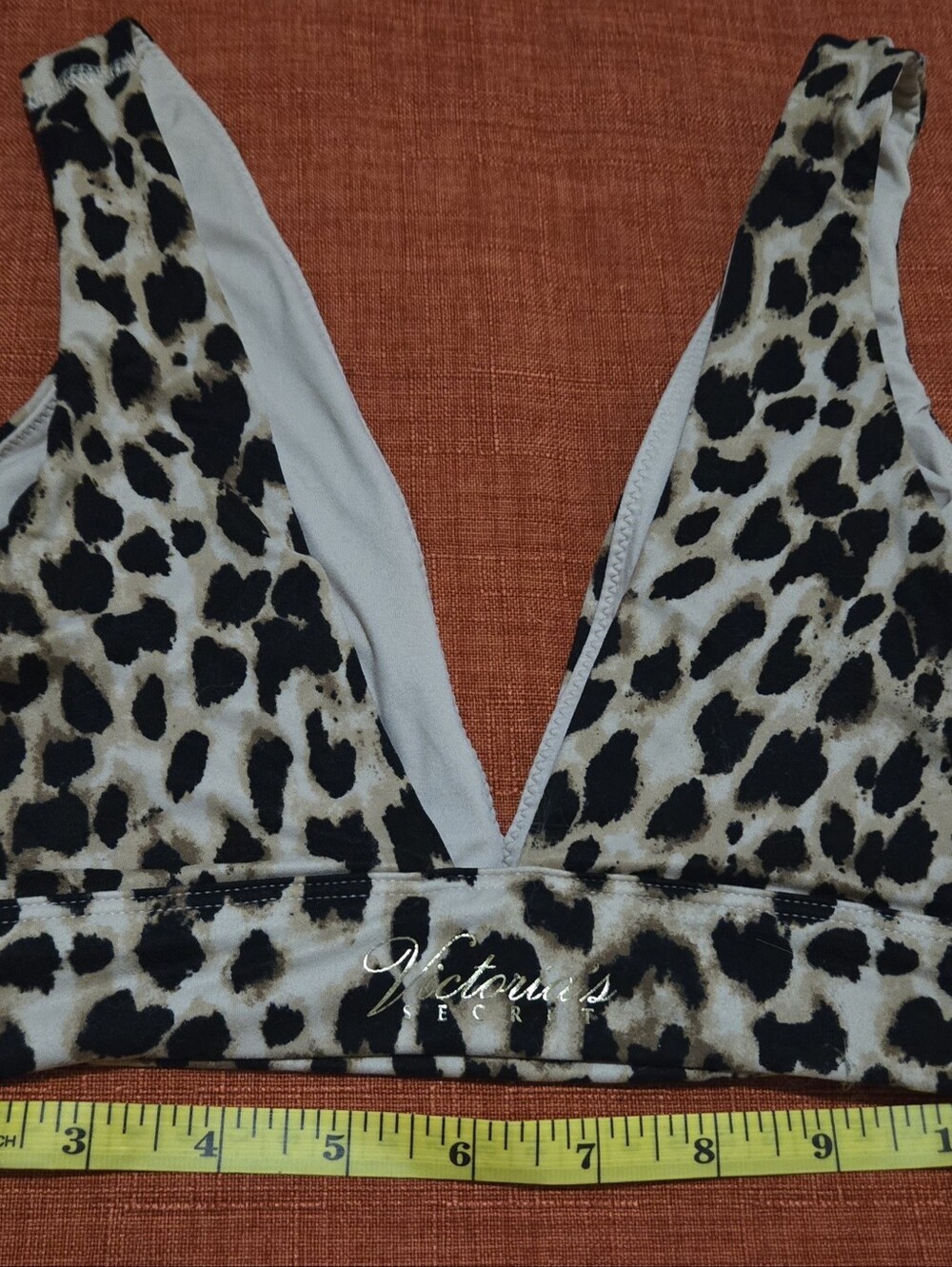 Medium Leopard Print V-Neck Crop Top - Brown/Black NWOT - Picture 3 of 10